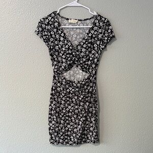 Jessica Simpson Black and White Floral Mini Dress